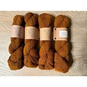 4x Farmers Daughter Fibers Soka'pii Rambouillet Wool Yarn Eagle Eye